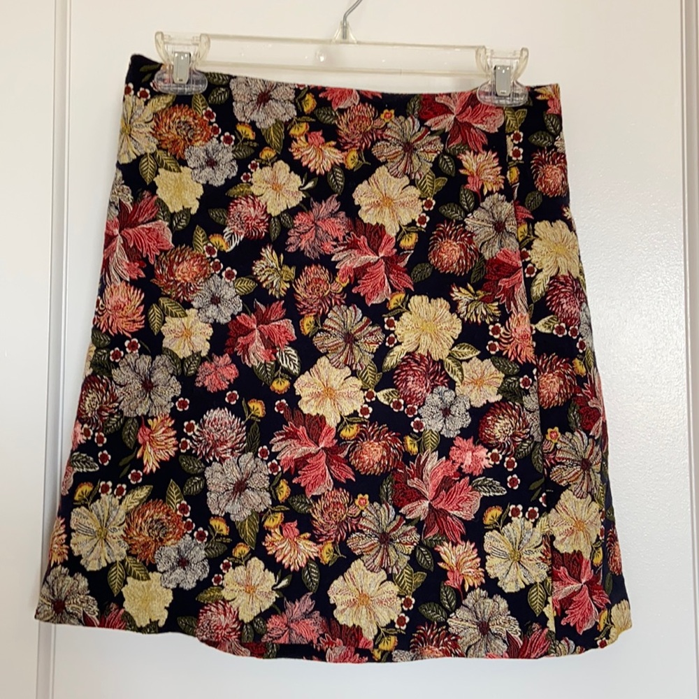 LOFT Floral Mini Skirt